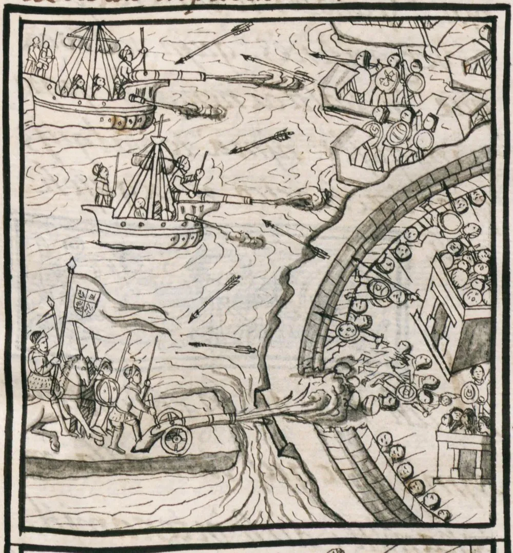 Los trece bergantines construidos en Tlaxcala y botados en el lago de Texcoco durante el asedio a Tenochtitlán