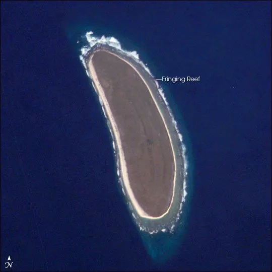 Isla Howland vista por satélite