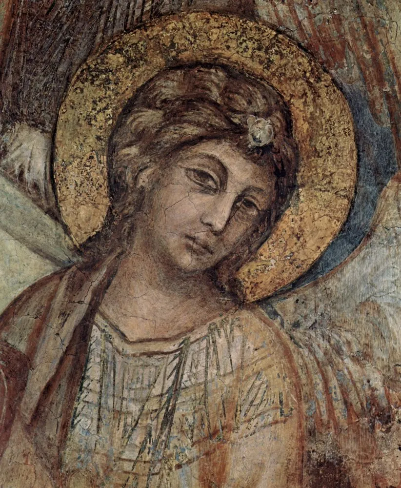Detalle del fresco de Cimabue que representa a San Francisco de Asís